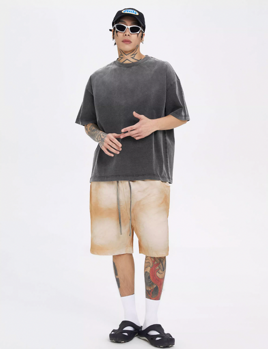 F2CE Washed Gradient Distressed Tee