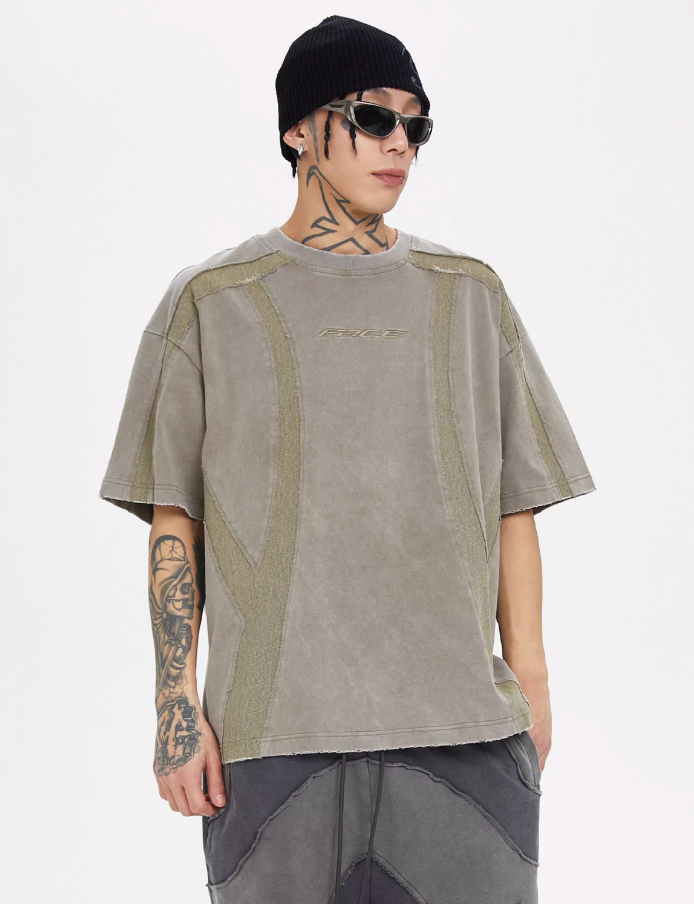 F2CE Function Burlap Destruction Patchwork Tee