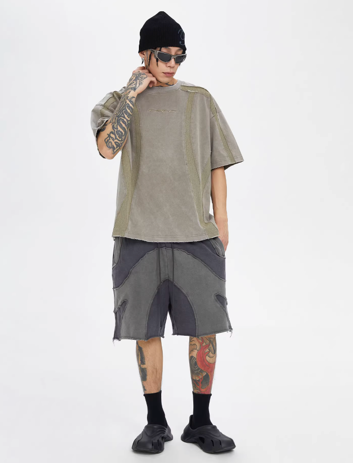 F2CE Function Burlap Destruction Patchwork Tee