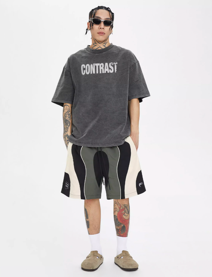 F2CE Basic Slogan Print Vintage Tee