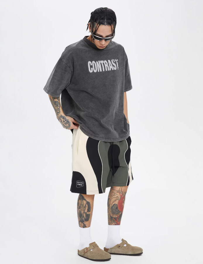 F2CE Basic Slogan Print Vintage Tee