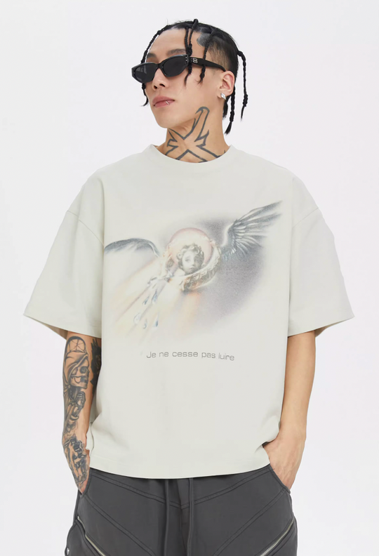 F2CE Angel Noise Print Vintage Tee