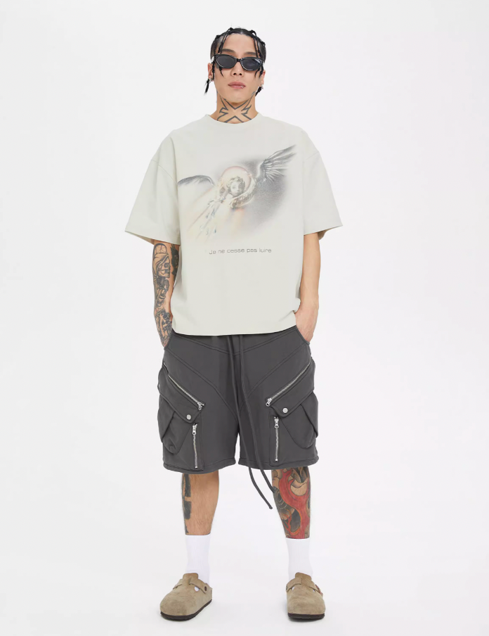 F2CE Angel Noise Print Vintage Tee