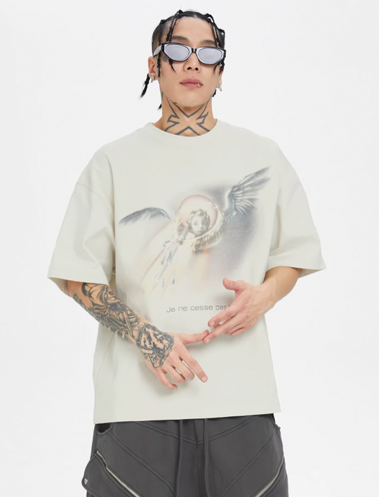 F2CE Angel Noise Print Vintage Tee