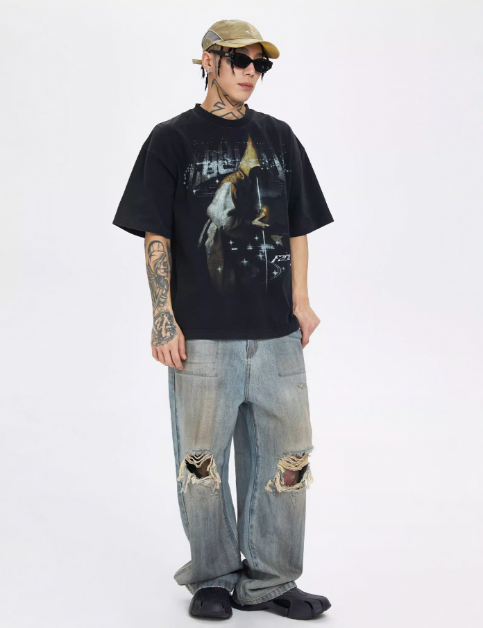 F2CE Washed Vintage Mage Printed Tee