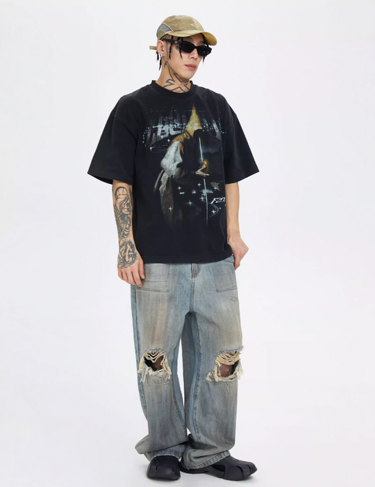 F2CE Washed Vintage Mage Printed Tee
