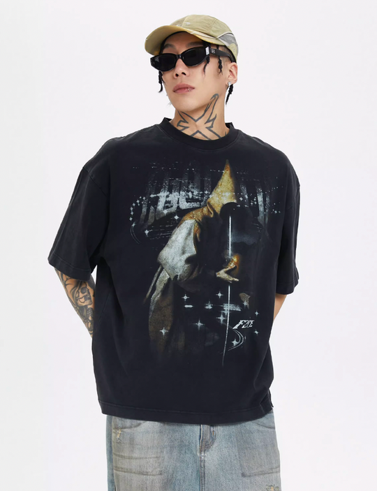 F2CE Washed Vintage Mage Printed Tee