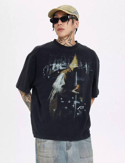 F2CE Washed Vintage Mage Printed Tee