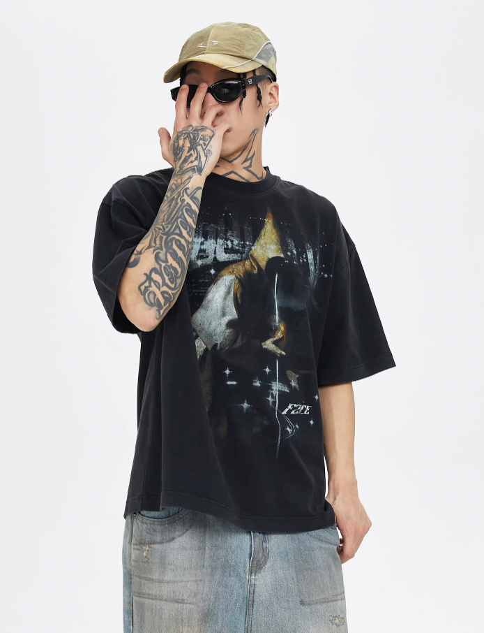 F2CE Washed Vintage Mage Printed Tee