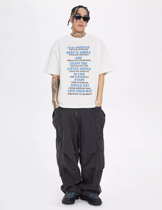 F2CE Large Pockets Workwear Pleated Wide Leg Pants