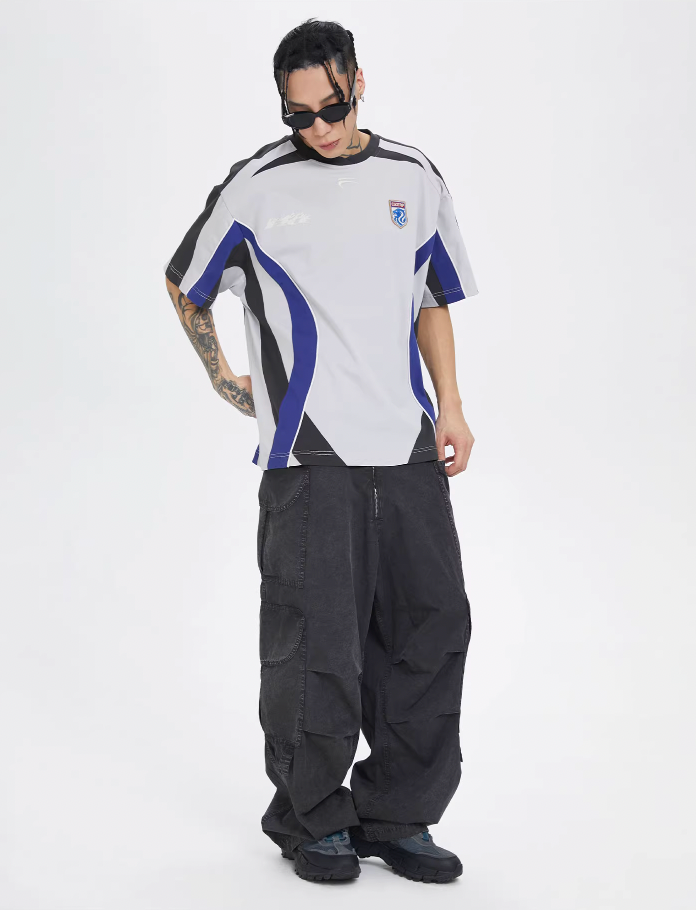 F2CE Large Pockets Workwear Pleated Wide Leg Pants