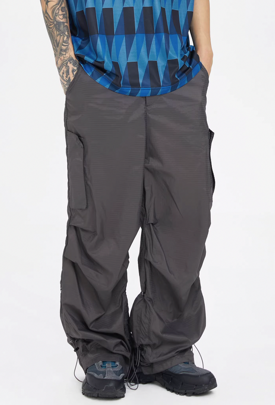 F2CE Pleated Punch Nylon Draped Paratrooper Pants