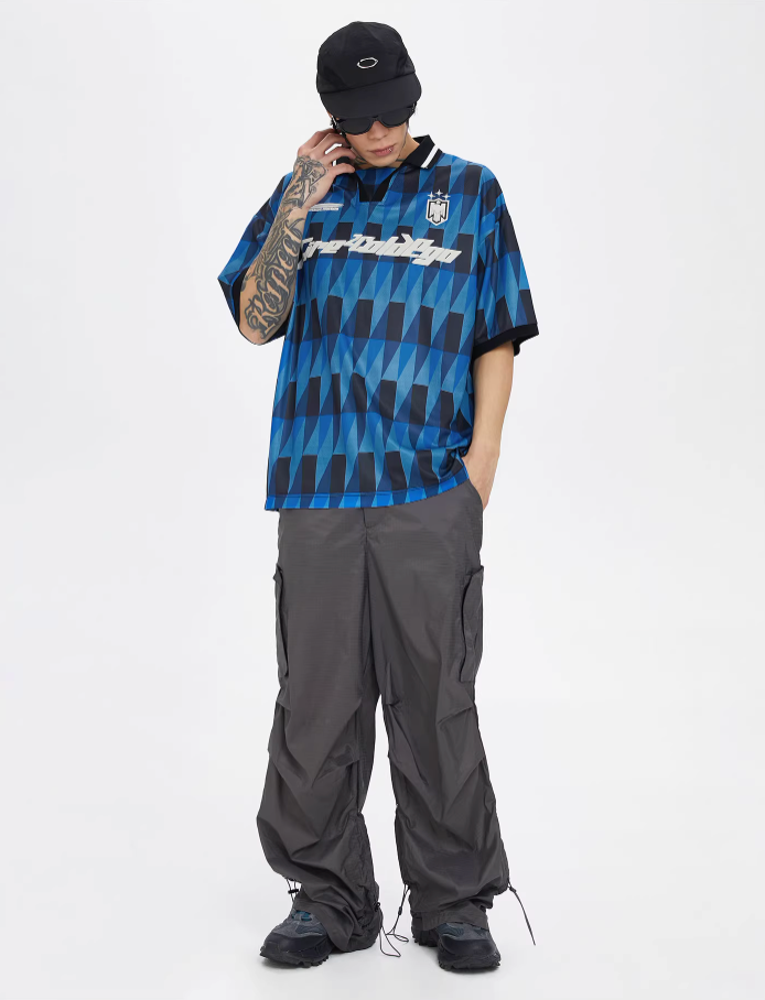 F2CE Pleated Punch Nylon Draped Paratrooper Pants