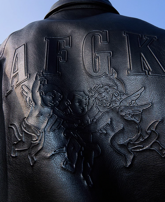 AFGK Angel Leather Varsity Jacket
