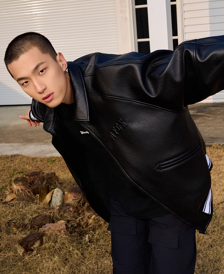 AFGK Angel Leather Varsity Jacket