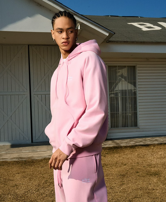 AFGK Basic Small Logo Embroidery Zipper Hoodie