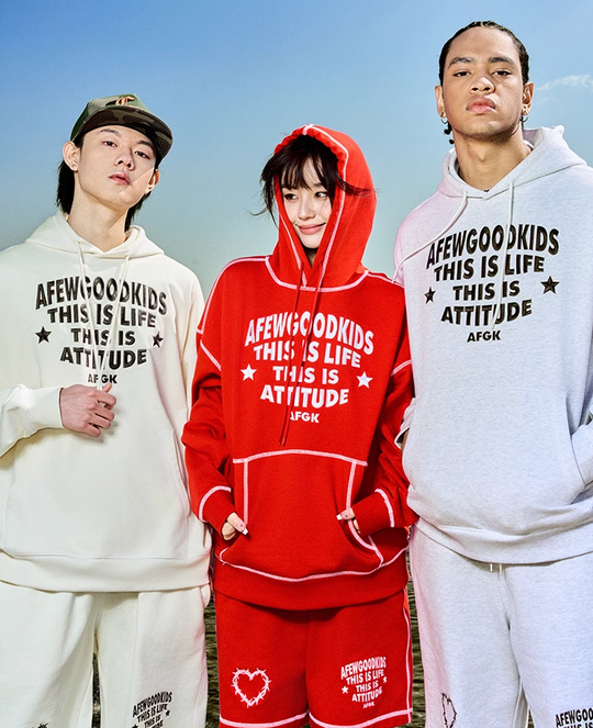 AFGK Stitch Line Embroidery Hoodie