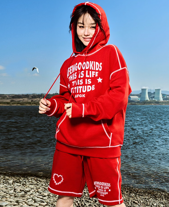 AFGK Stitch Line Embroidery Hoodie