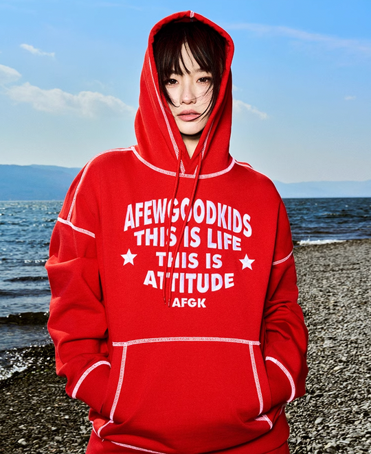 AFGK Stitch Line Embroidery Hoodie