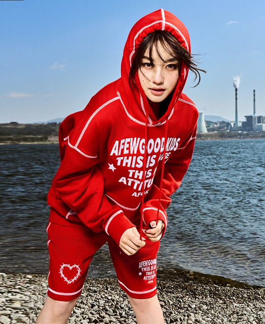 AFGK Stitch Line Embroidery Hoodie