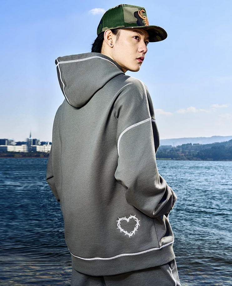 AFGK Stitch Line Embroidery Hoodie