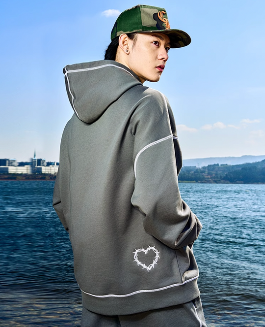 AFGK Stitch Line Embroidery Hoodie