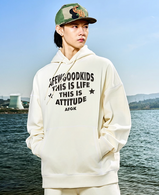 AFGK Stitch Line Embroidery Hoodie