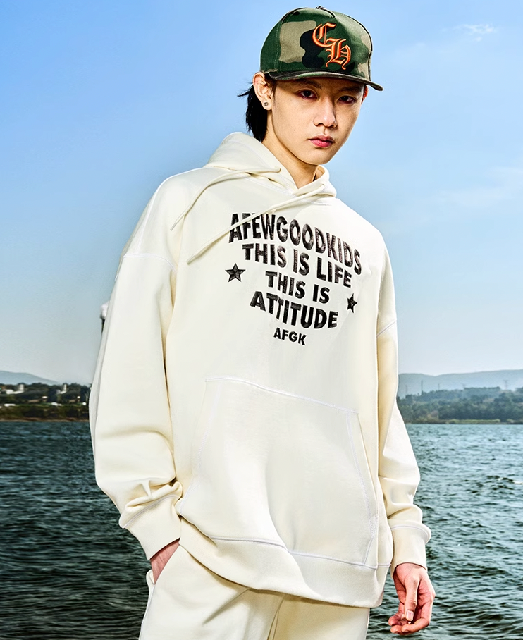 AFGK Stitch Line Embroidery Hoodie