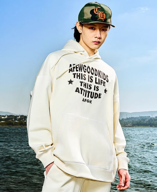 AFGK Stitch Line Embroidery Hoodie