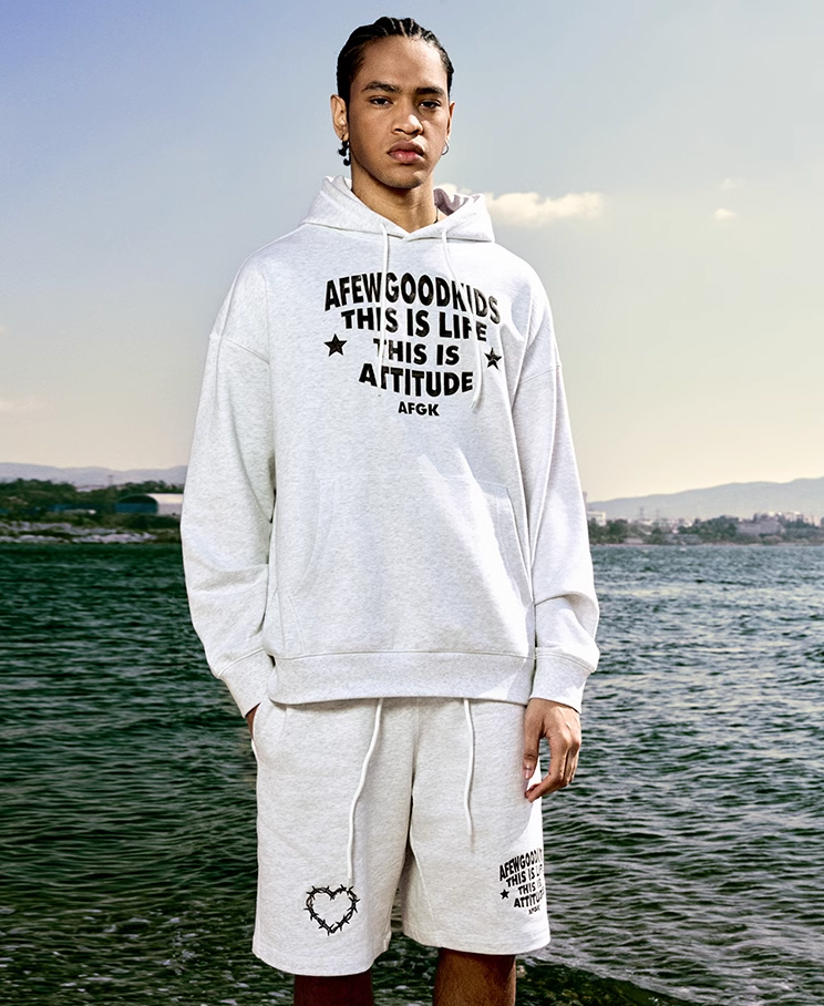 AFGK Stitch Line Embroidery Hoodie