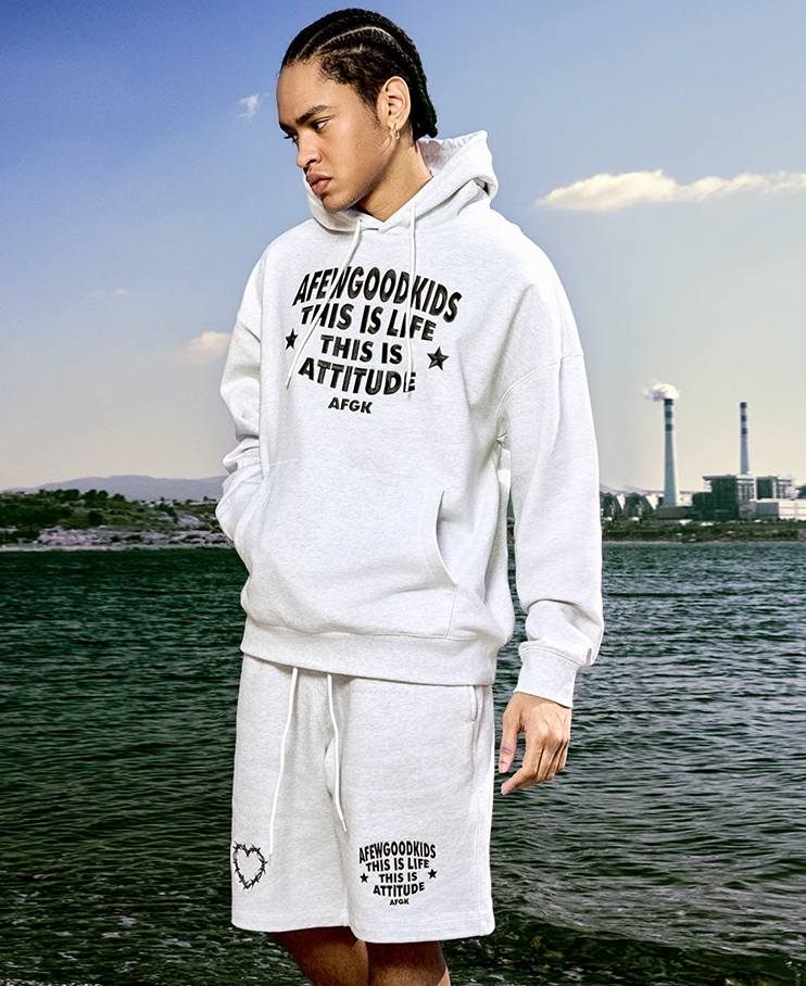 AFGK Stitch Line Embroidery Hoodie