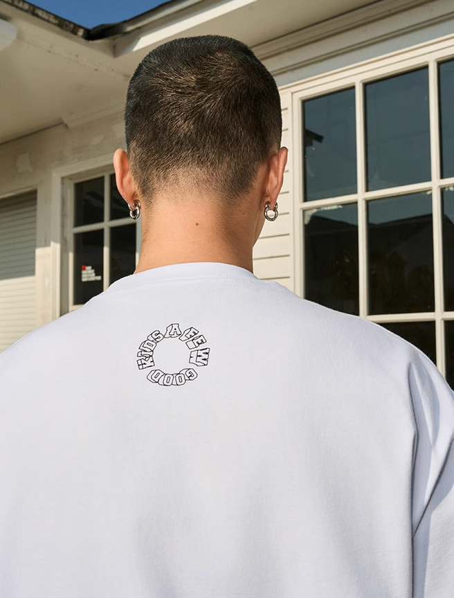 AFGK Slogan Printed Long Sleeve Tee