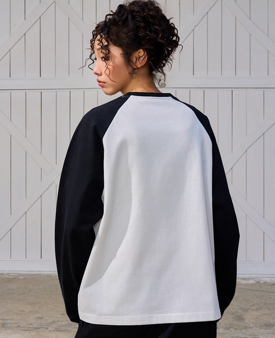 AFGK Logo Printing Raglan Long Sleeved Tee