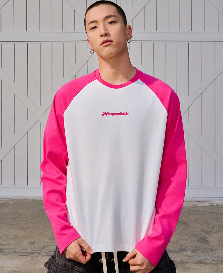 AFGK Logo Printing Raglan Long Sleeved Tee