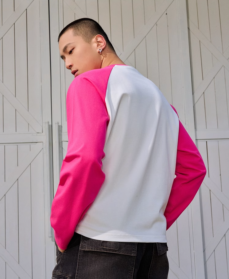 AFGK Logo Printing Raglan Long Sleeved Tee