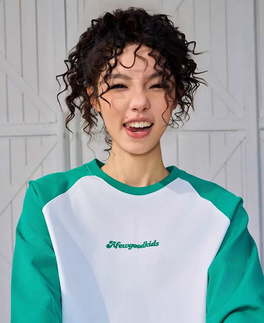 AFGK Logo Printing Raglan Long Sleeved Tee