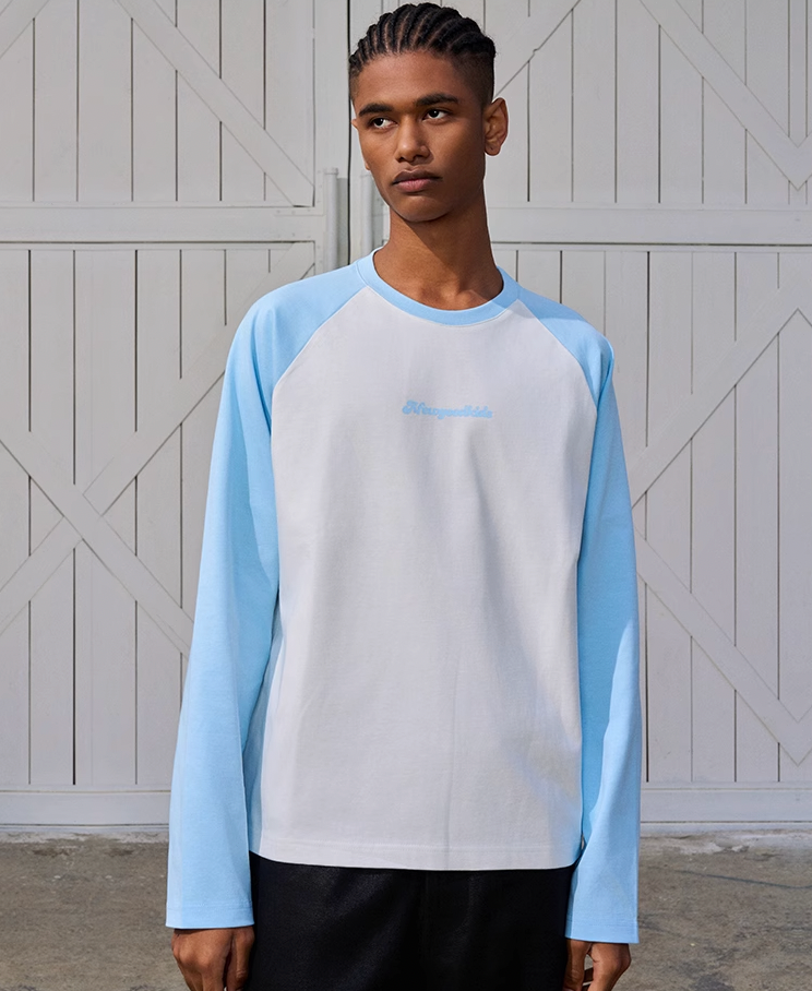 AFGK Logo Printing Raglan Long Sleeved Tee