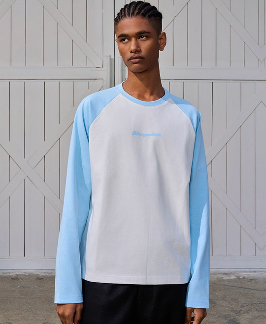 AFGK Logo Printing Raglan Long Sleeved Tee