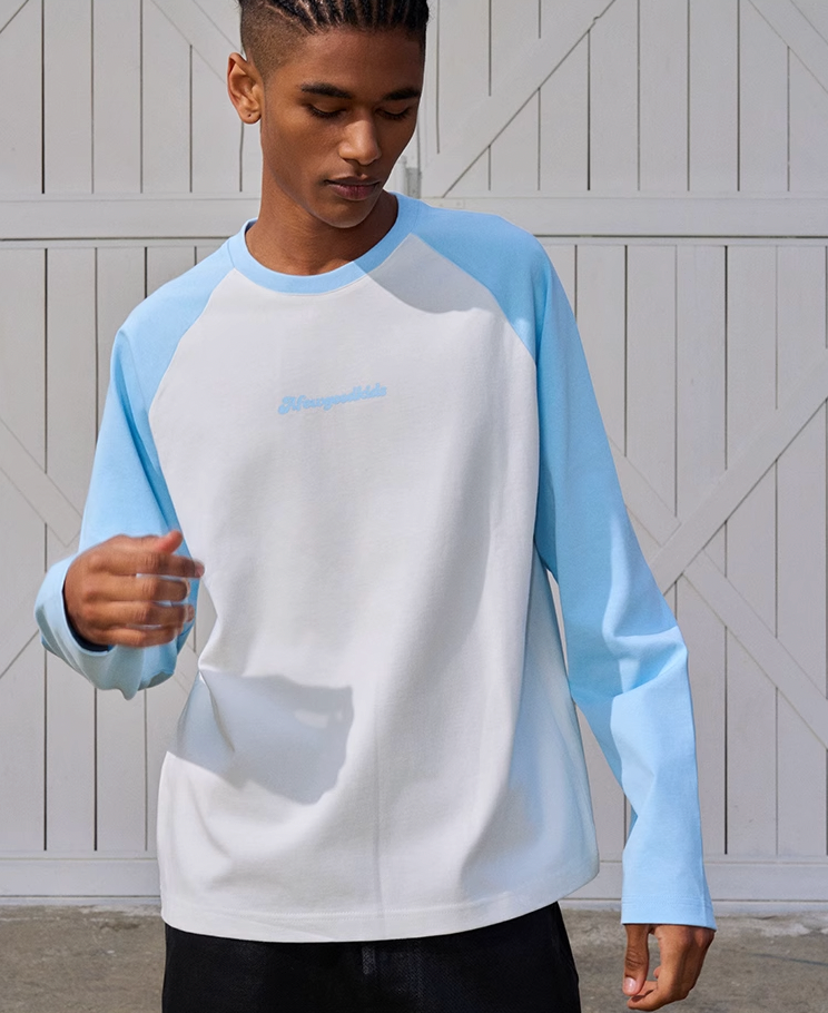 AFGK Logo Printing Raglan Long Sleeved Tee