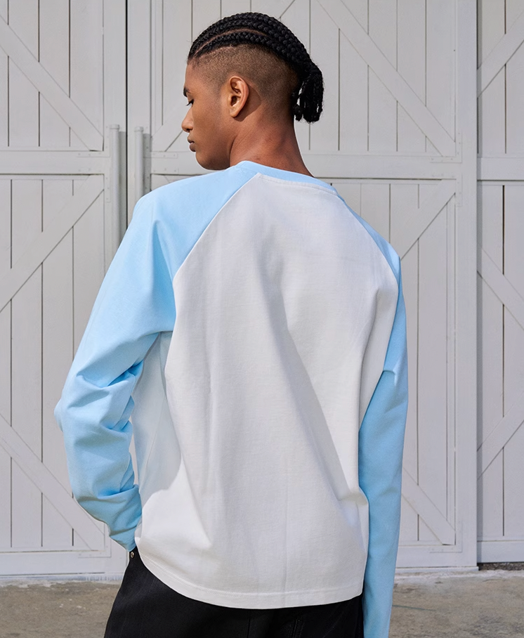 AFGK Logo Printing Raglan Long Sleeved Tee