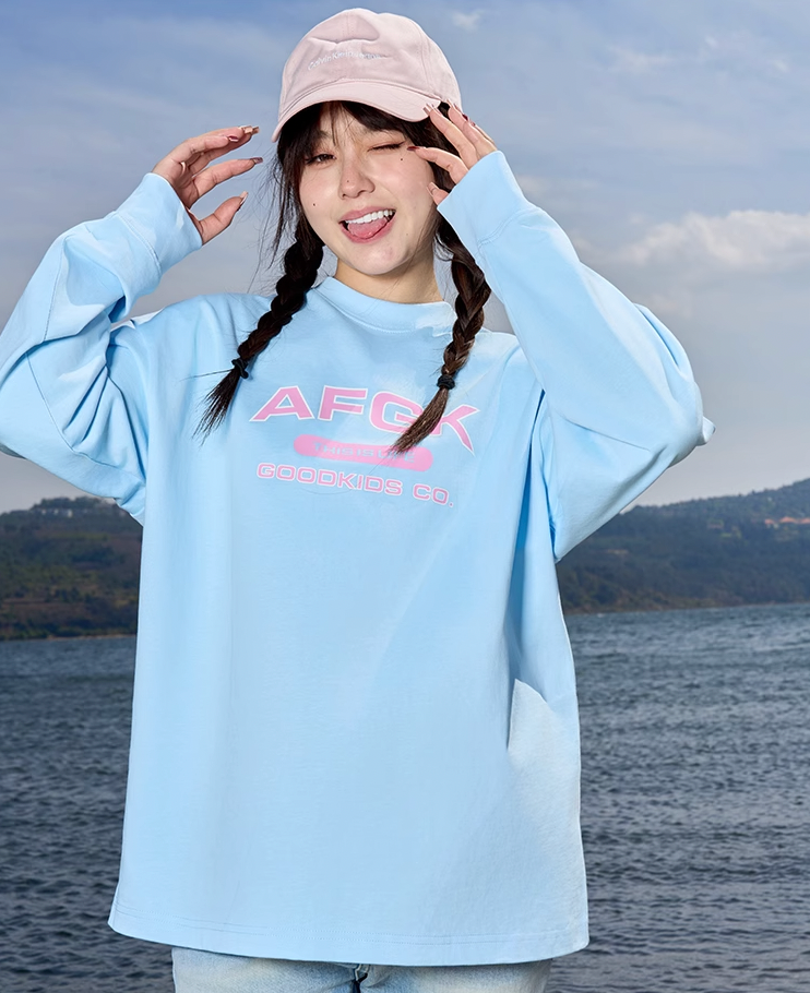 AFGK Letters Basic Long Sleeved Tee