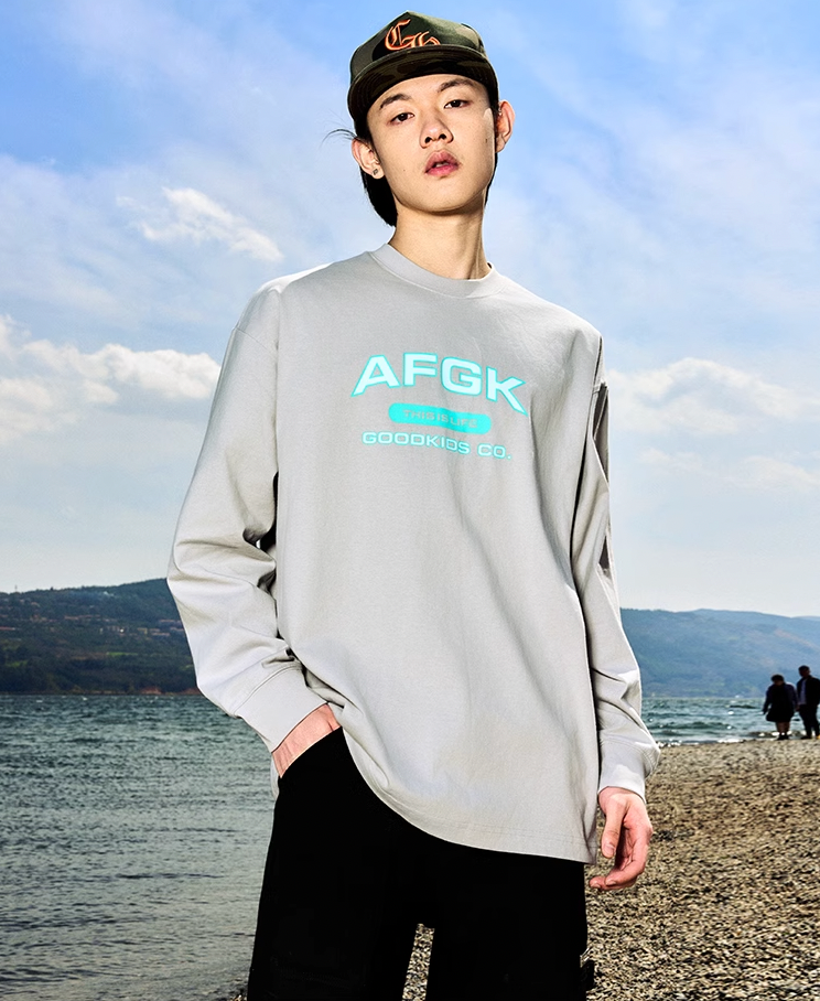 AFGK Letters Basic Long Sleeved Tee