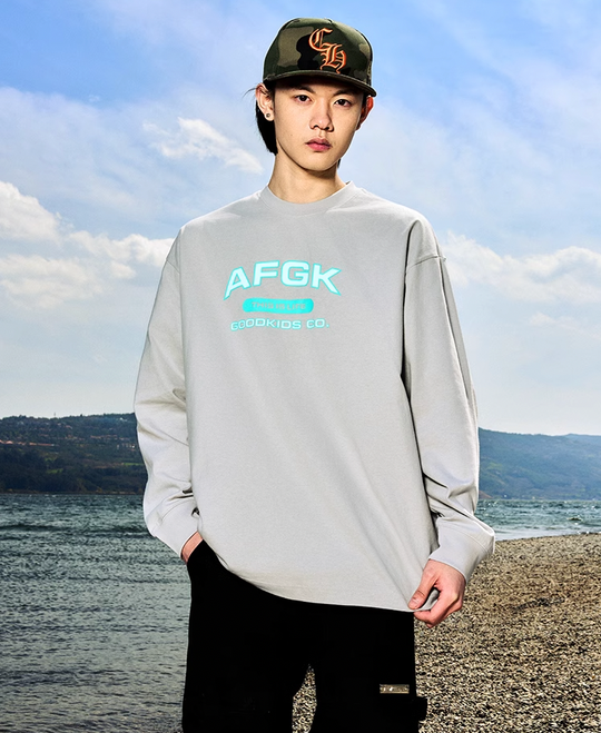 AFGK Letters Basic Long Sleeved Tee