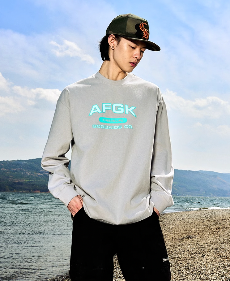 AFGK Letters Basic Long Sleeved Tee
