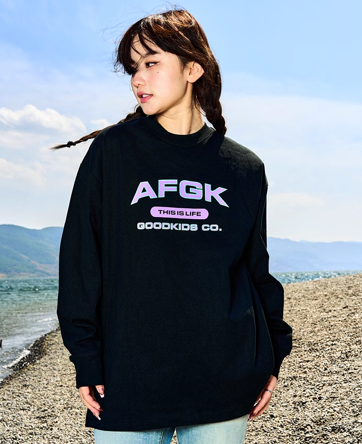 AFGK Letters Basic Long Sleeved Tee