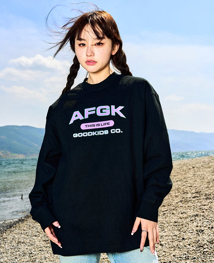 AFGK Letters Basic Long Sleeved Tee