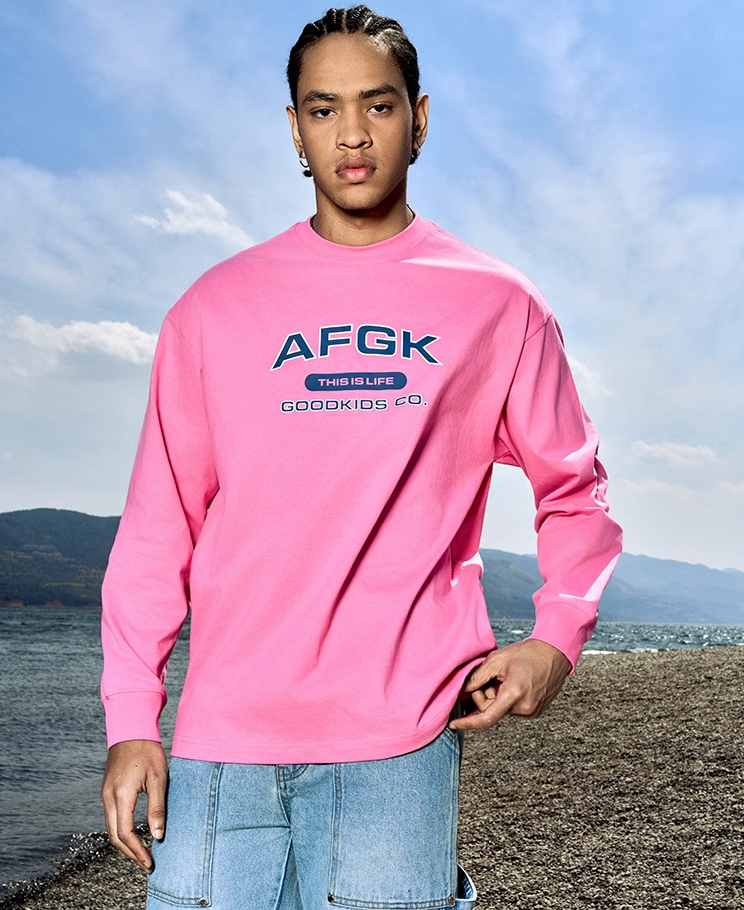 AFGK Letters Basic Long Sleeved Tee