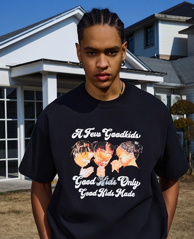 AFGK Three Kids Prayer Logo Tee