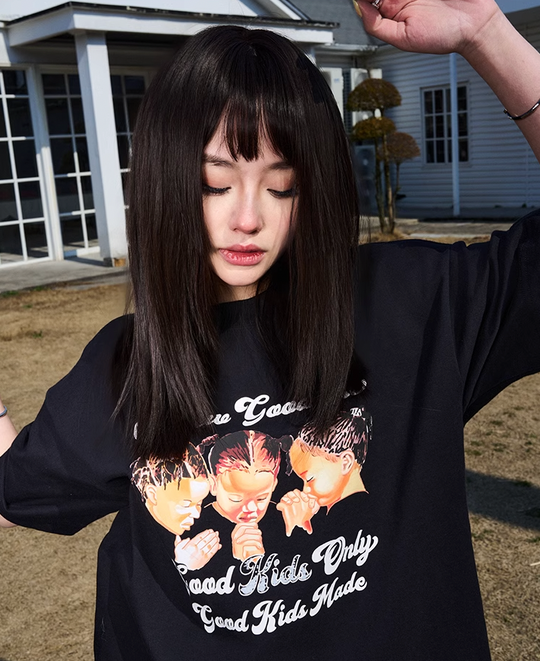 AFGK Three Kids Prayer Logo Tee