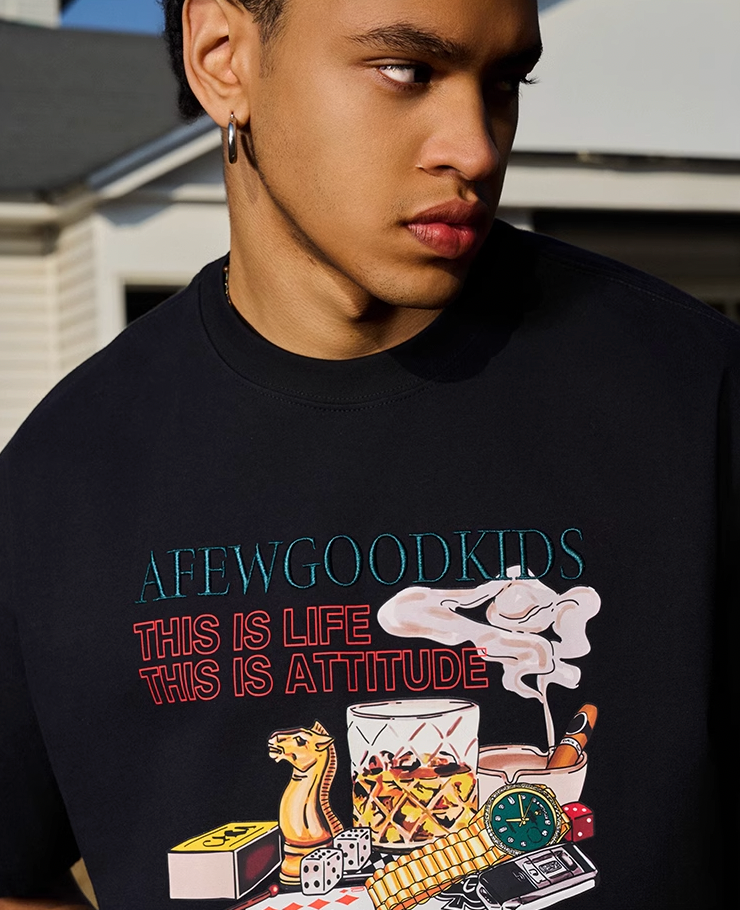 AFGK Cigarette Vintage Party Graphic Tee